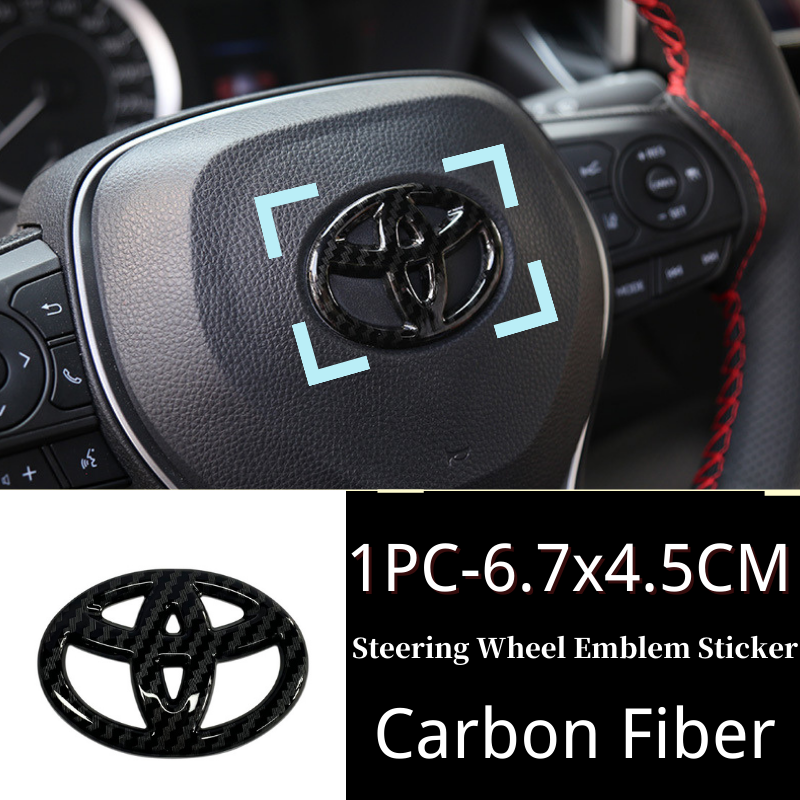 Car Sticker Steering Wheel Center Logo Emblem Badge Decals Auto Styling Interior for Toyota Vios