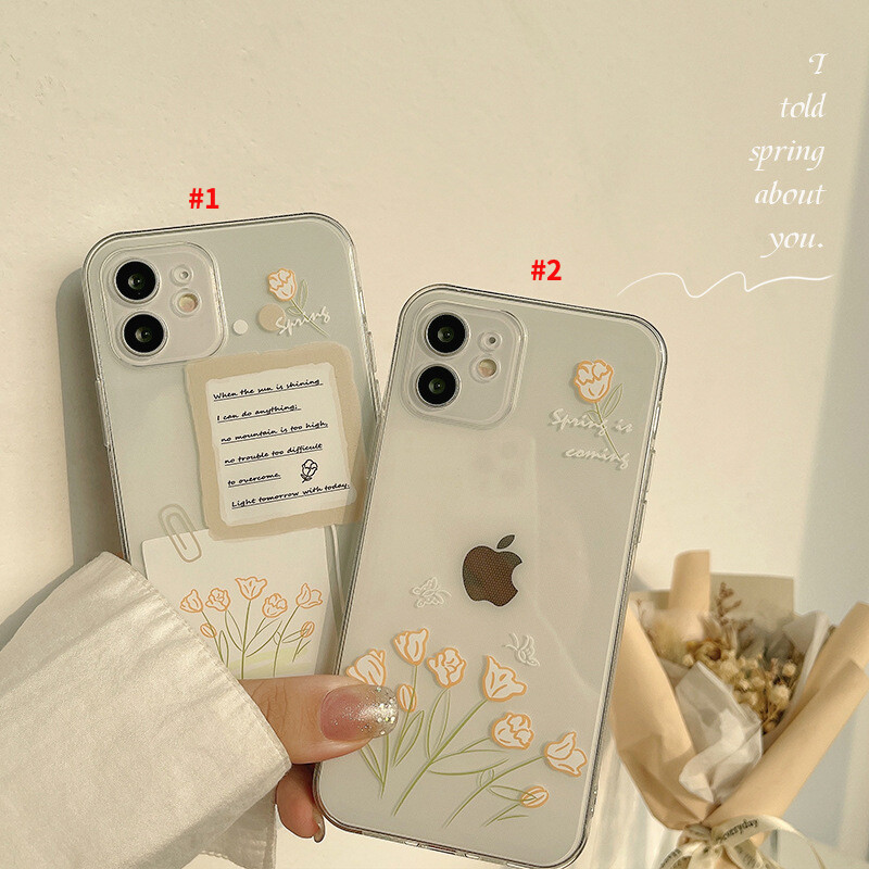 Original Hand Painted Flowers Soft Silicone Cute Casing IPhone iphone15 15plus 15pro 15promax 14 14plus 14pro 14promax 13mini12Mini 12 12Pro 12Pro Max 11 11Pro 11ProMax XS Max XR XS Case for IPhone 8 Plus  7 8 6 Plus 6S Plus 7 Plus