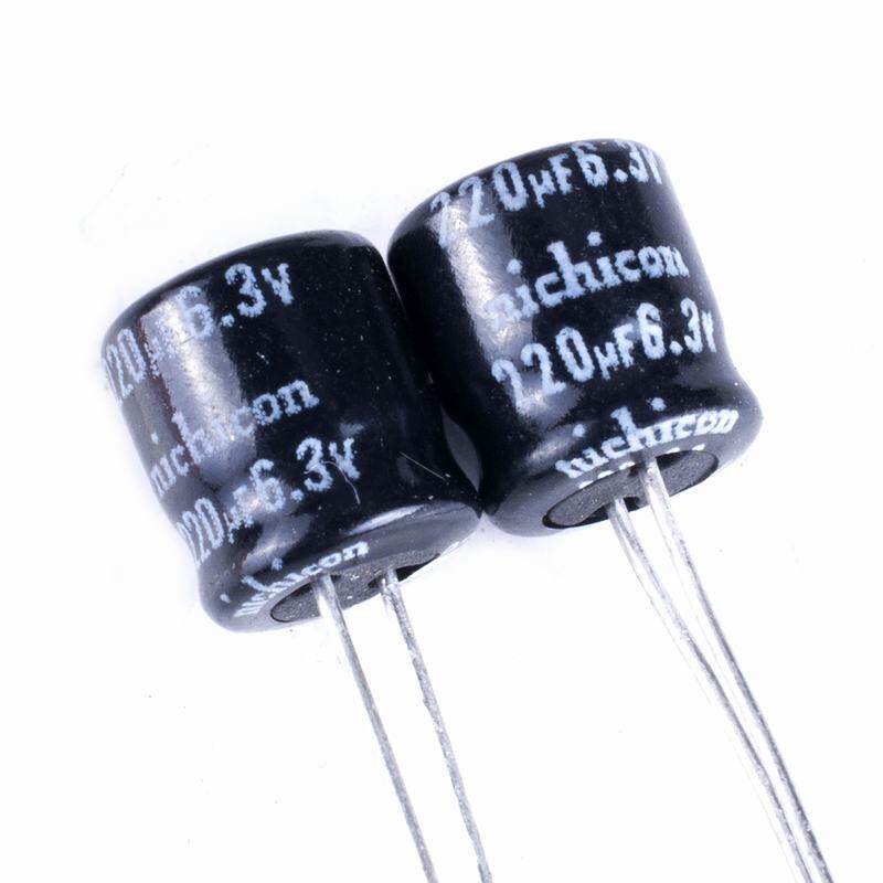 1pcs,nichicon 6.3v 220uf 85°c 6x6mm electrolytic capacitor