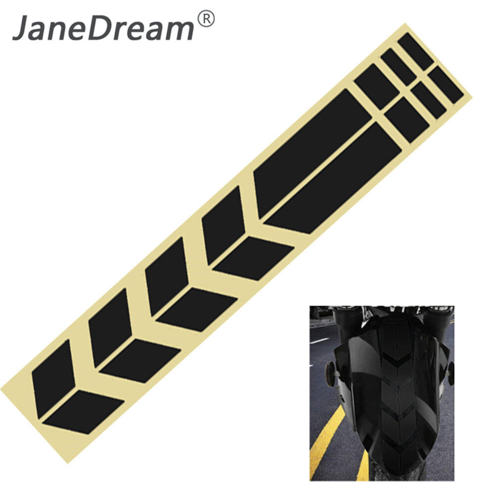 JaneDream Reflective Motorcycle Wheel Decal Sticker Mudguard Protector Decals Decor