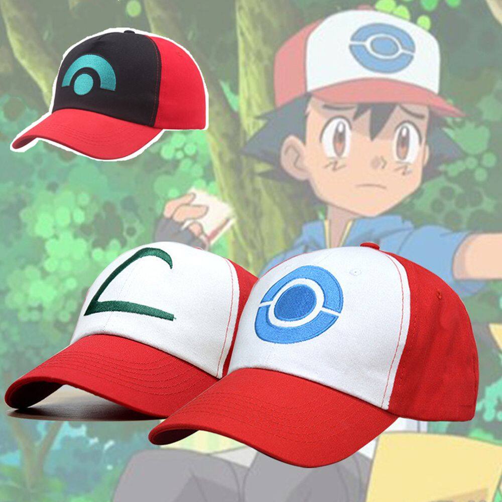 Pokemon Hat Red EAURA Simple Casual Golf Hat Red Anime Sun Hats