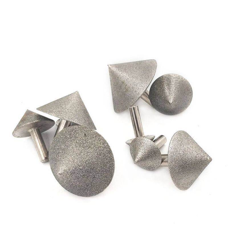 Electroplated Diamond 20-50mm Cone Chamfer Grinding Head Stone Glass Chamfering Head Sanding Tool Accessories