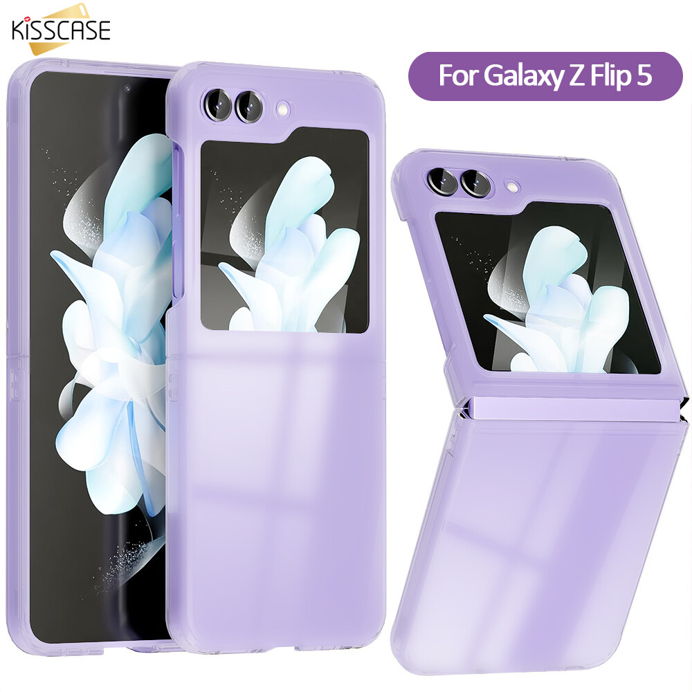 KISSCASE for Samsung Z Flip6 Flip5 Flip4 Flip3 5G Case Z Fold 6 Fold5 Fold4 Z Fold3 5G Hard PC Back Cover Case Ultra Slim Transparent Clear Case Bumper Case for Samsung Galaxy Z Flip 5 5G For Z Fold 5 5G Cases