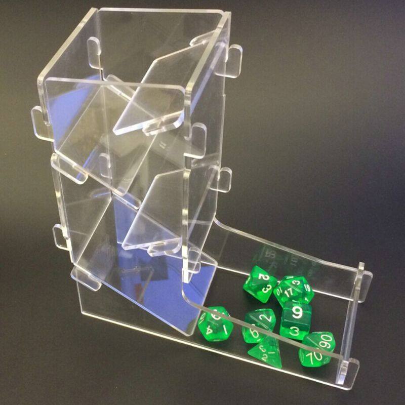 DND Acrylic Transparent Dice Tower DIY Board Game RPG Rolling Tower MTG Games