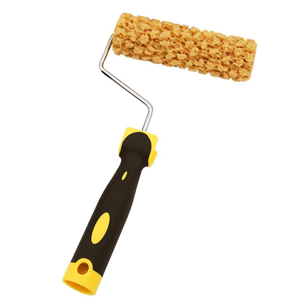 Dovewill Home Wall 7inch Texture Pattern Painting Tool Plastic Handle Sponge Paint Roller