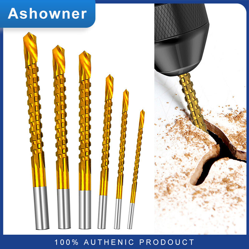 3/6Pcs Cobalt Drill Bit Set Spiral Screw Metric Composite Tap Drill Bit Tap Twist Drill Bit Set for Cutting Drilling Polishing Tools