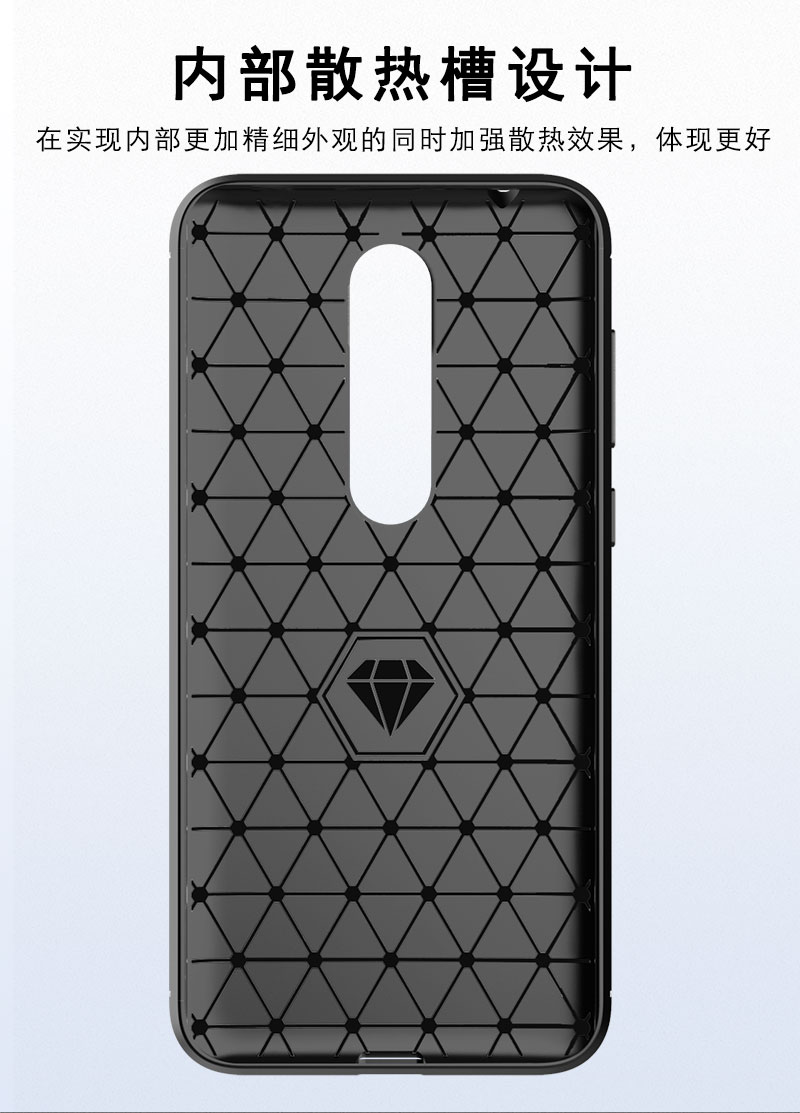 Ốp Lưng Nokia 6.1 Plus Nokia6.1Plus Ốp Lưng Silicon Mềm TPU Sợi Carbon Ốp Điện Thoại Giáp