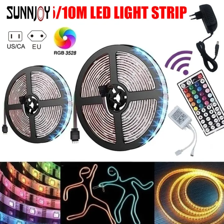 Led Strip Lights Rgb Led Light Strip 3528 Rgb Tape Lights Color Changing Led Strip Lights With Remote For Home Lighting Kitchen Lazada