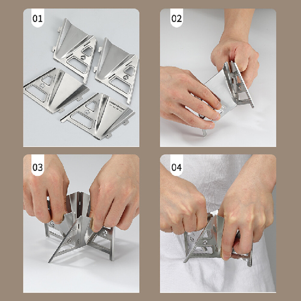 Stainless Steel Coffee Filter Rack Folding Portable Reusable Coffee Dripper Coffee Filter Bracket Outdoor Coffee Drinking Accessory