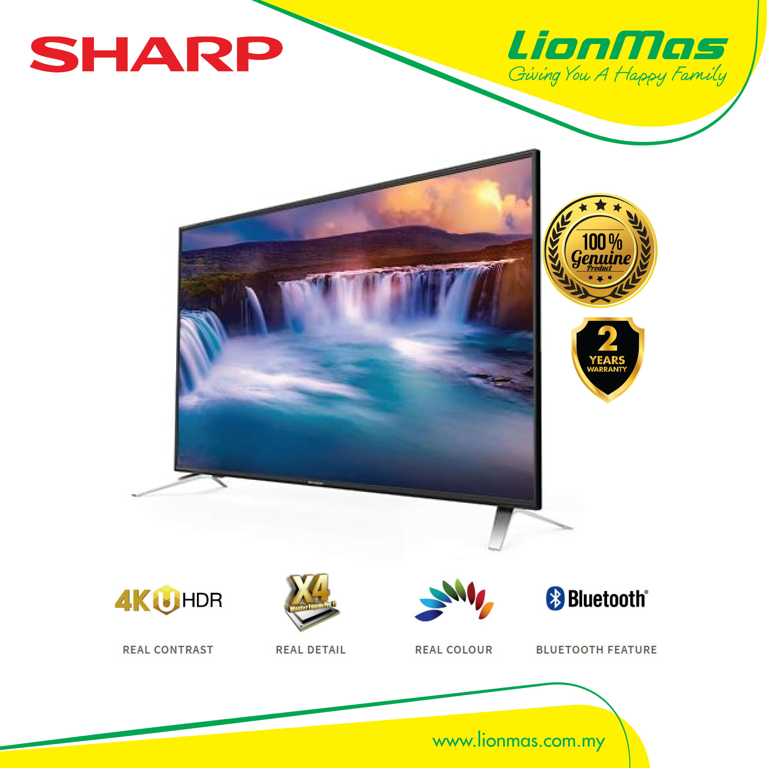 Sharp 60 Inch 4k Uhd Easy Smart Tv 4tc60ah1x Lazada