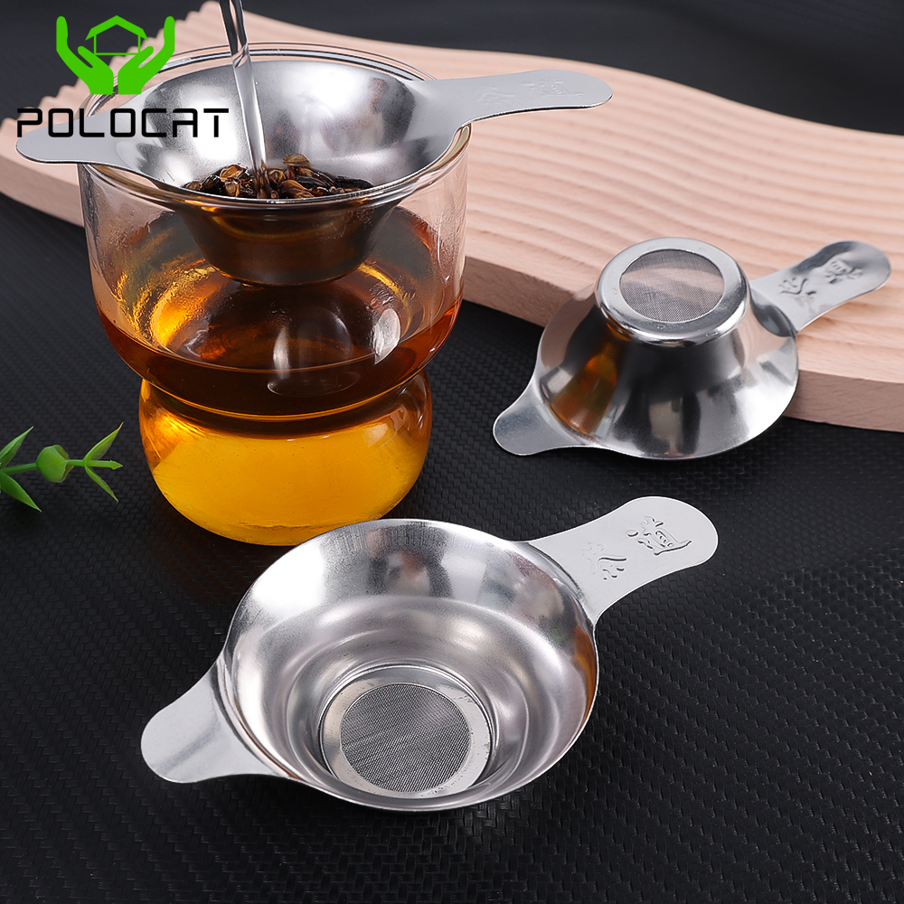 Polocat 1 cái dụng cụ pha trà lưới tái sử dụng sáng tạo bộ lọc trà bằng thép không gỉ Bộ lọc thảo dược bộ lọc trà dụng cụ phụ kiện pha trà nhà bếp gia đình