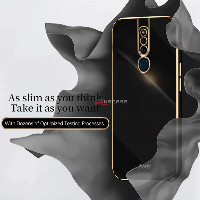PlusCase for OPPO F11 Pro 6D Plating Soft Case Lens Protector Square Frame Silicone Glossy Shockproof Phone Back Cover