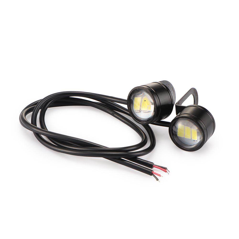 2 chiếc đèn LED mắt chim ưng công suất 12V 5WW dùng làm đèn tín hiệu chạy ban ngày hoặc trong sương mù dành cho xe máy đèn dự phòng đảo ngược DRL - INTL