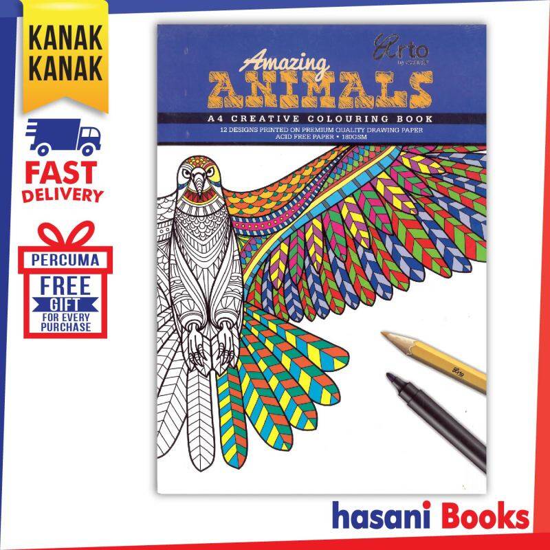 HASANI CAMPAP AMAZING ANIMAL A4 CREATIVE COLOURING PAD 9556233363067 Malaysia