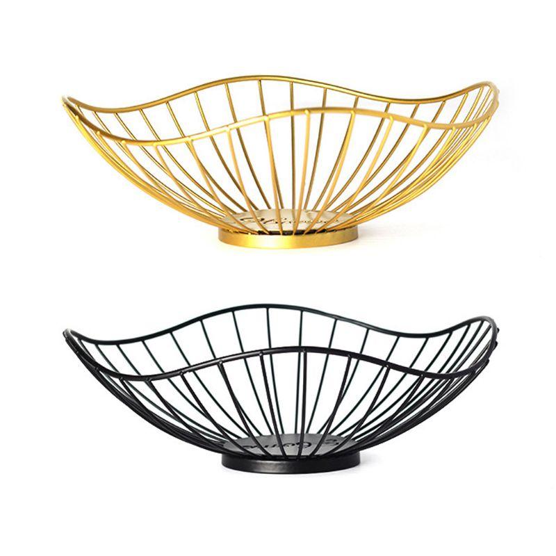 Creative Iron Fruit Bowl Countertop Storage Basket for Snacks Fruit Vegetables Decorative Dish