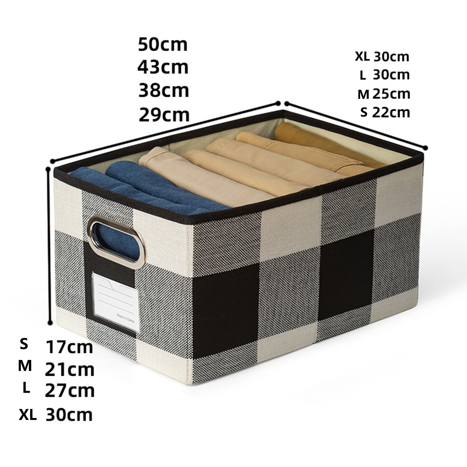 rego001 Clothes Organizer Large Capacity Space-saving Fabric Multi-functional Office Documents Magazines Box Household Supplies Fancy Storage Box