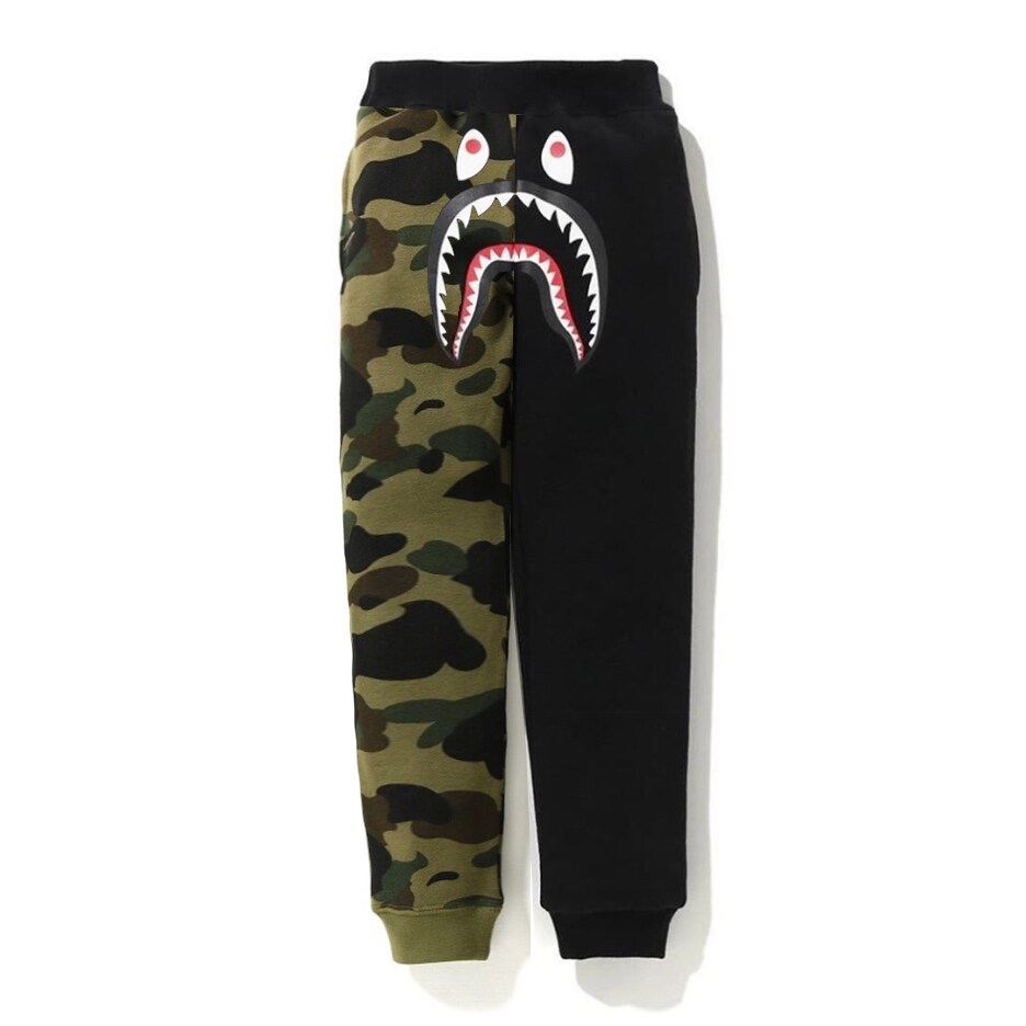 Fast shipping BAPE children's clothing tide brand camouflage ape head pants baby boys and girls shark trousers