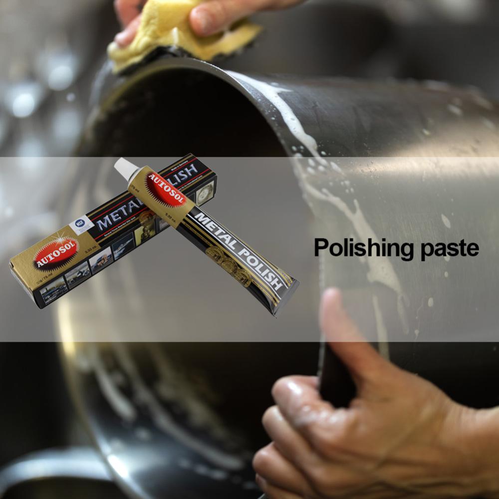 [Mới] Kem đánh bóng kim loại 50/100g Kem đánh bóng chất tẩy rửa đa chức năng làm sáng làm sạch đánh bóng dụng cụ sửa chữa trầy xước xe ô tô