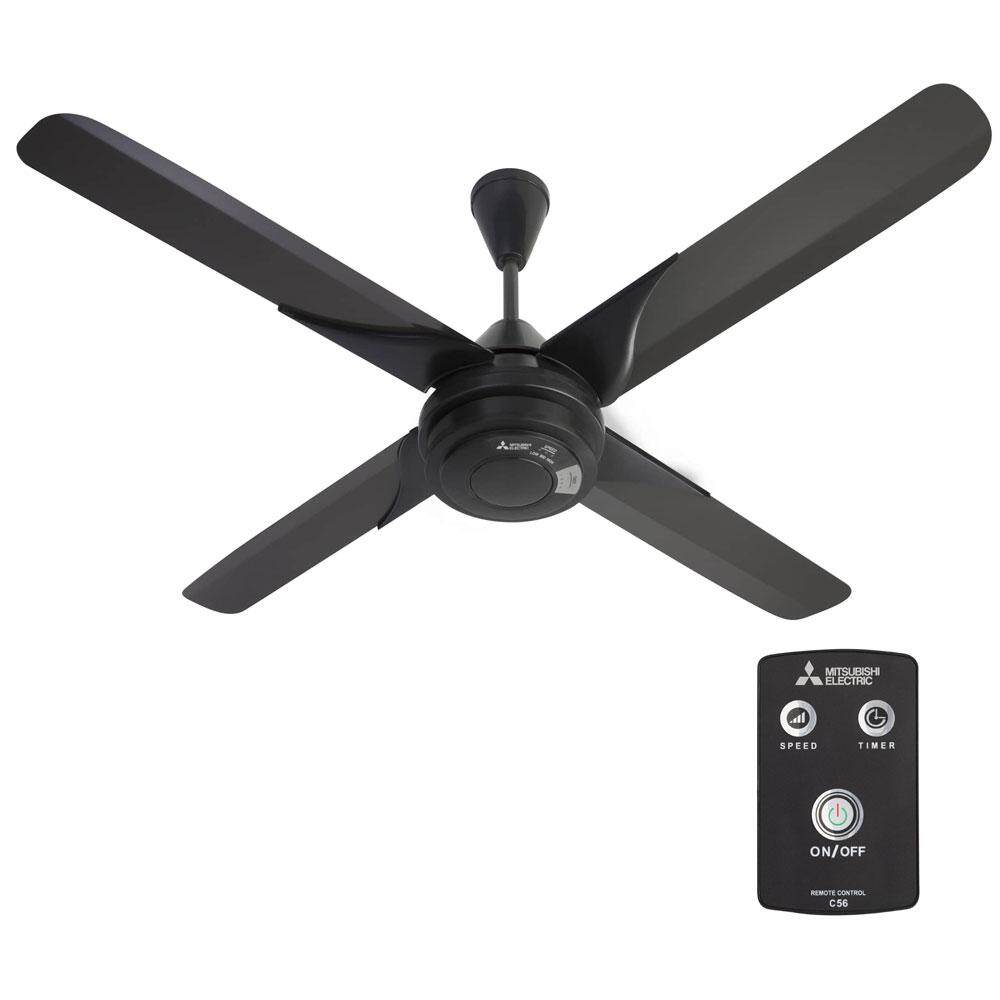 Mitsubishi Ceiling Fan Remote Control Type 56 C56 Rq4 Black 3 Speed Strong Wind