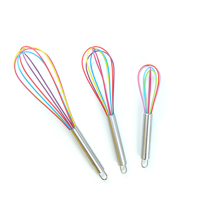 Houseeker Cây đánh trứng bằng silicon tay cầm thủ công tiện dụng khi làm bếp - intl