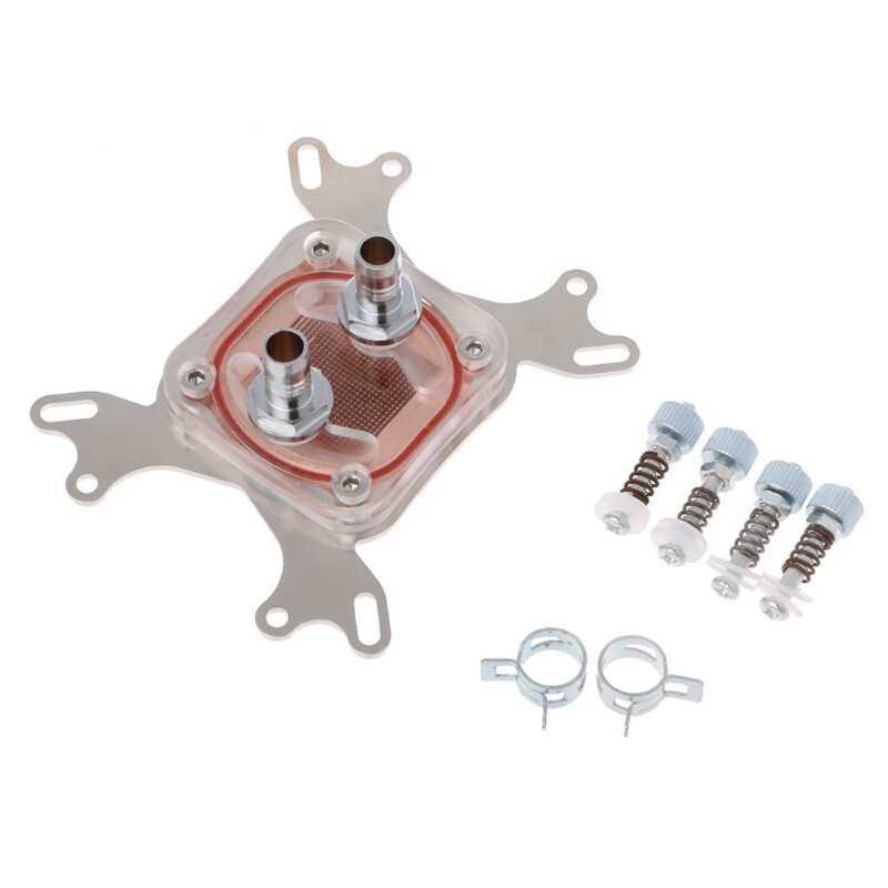 Computer CPU Water Cooler 50mm Transparent Cover Cooling Block For AMD Intel