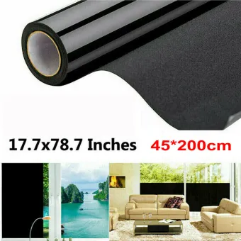 1 Roll Blackout Static Cling Window Film Privacy Protection /& Block Sun UV Black