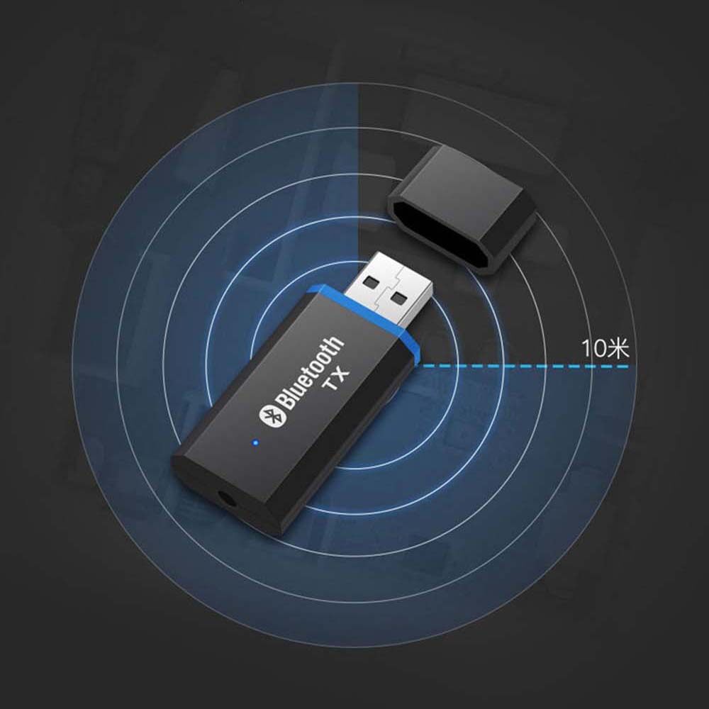 Bộ Phát Âm Thanh JTKE USB Bluetooth 5.0 + EDR, Cho Trình Điều Khiển T V PC- Bộ Phát Dongle Âm Thanh USB Miễn Phí Bộ Chuyển Đổi Không Dây AUX 3.5MM 3.5