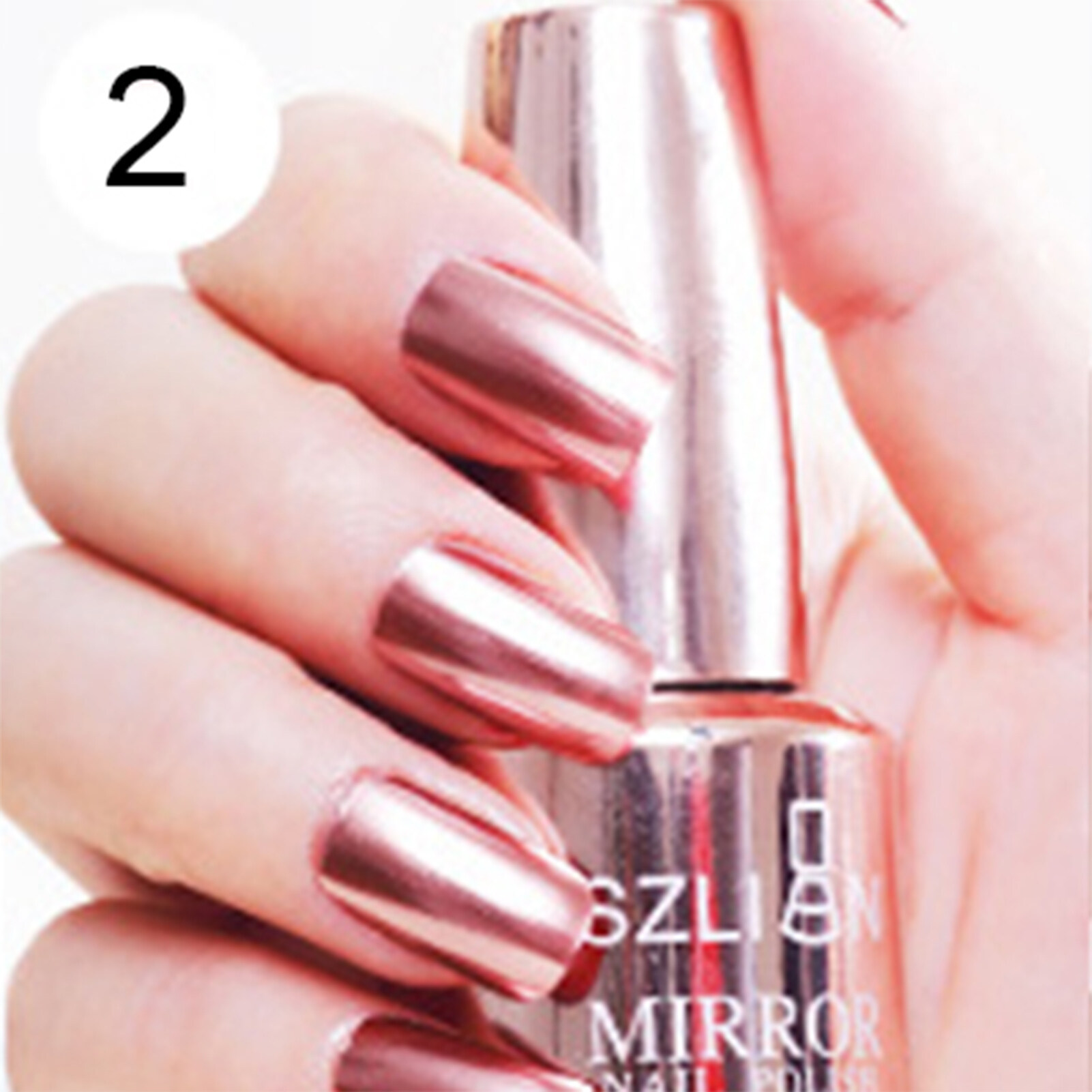 18MlยาวนานสีทึบMetallicเล็บผลกระจกArt Polish Decor