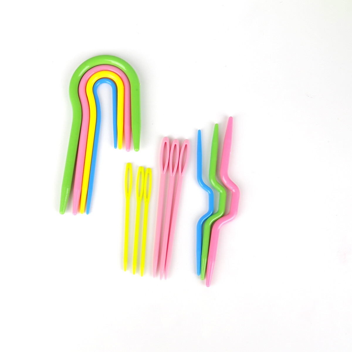 1 Set ABS Plastic Knit Stitch Knitting Needles Crochet Hook Plastic Markers Needle Clip Craft Knitting Crochet Locking Stitch
