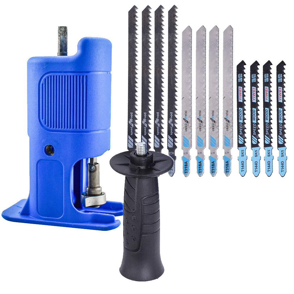 NANWEI Reciprocating Saw Adapter Electric Drill Modified Saw Attachment Electric Drill to Reciprocating Saw Converter with Saw Blade Replacement Cutting Tool for Wood / PVC / Metal