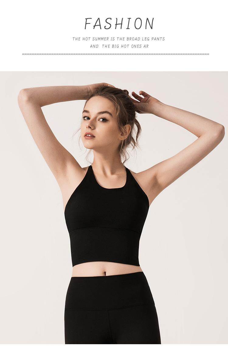 SUPERFLOWER Women's Cross Back Sports Underwear with Bra Pads Shockproof Yoga Vest Fiess Bra_voghion.com