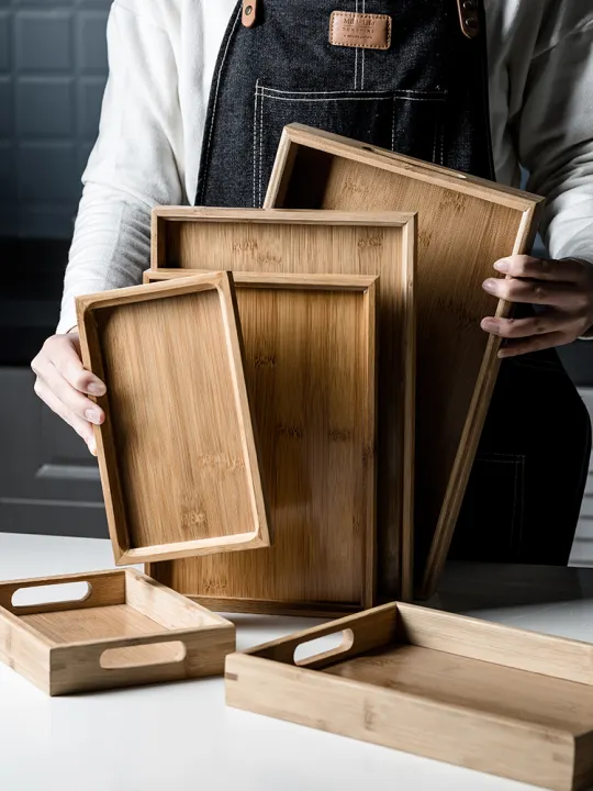 small wooden tea tray