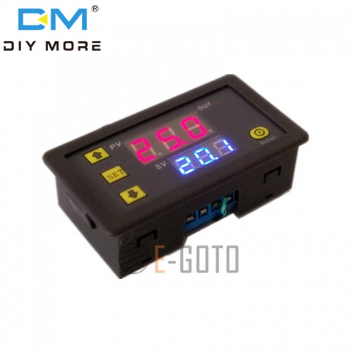 diymore Chu kỳ Bộ hẹn giờ Độ trễ Rơ le AC 110V 220V Bộ điều khiển nhiệt độ Nhiệt kế kỹ thuật số Cảm biến có thể điều chỉnh Công tắc ổn nhiệt