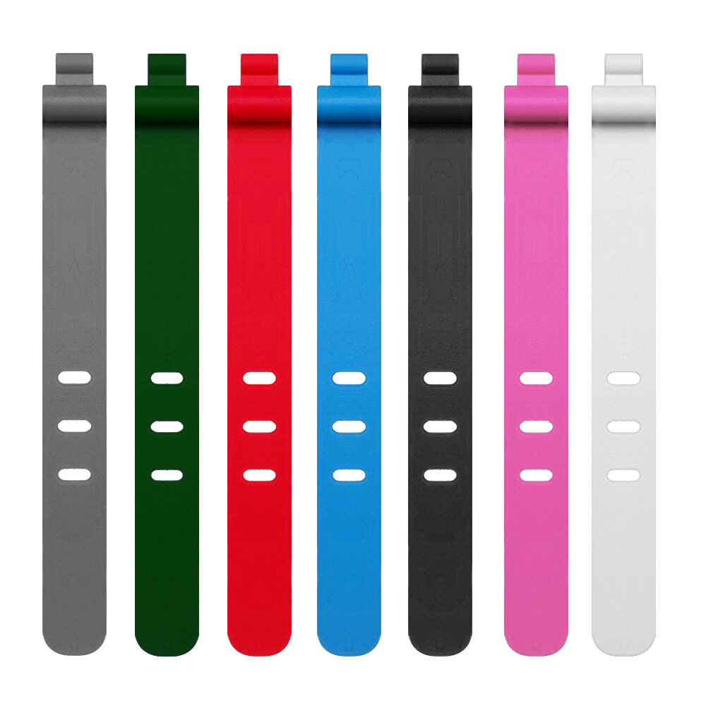 New 5Pcs Silicone 3 Hole Cable Cords Organizer Adjustable Cable Strap Portable USB Charging Cable Earphone Line Management Winder Ties