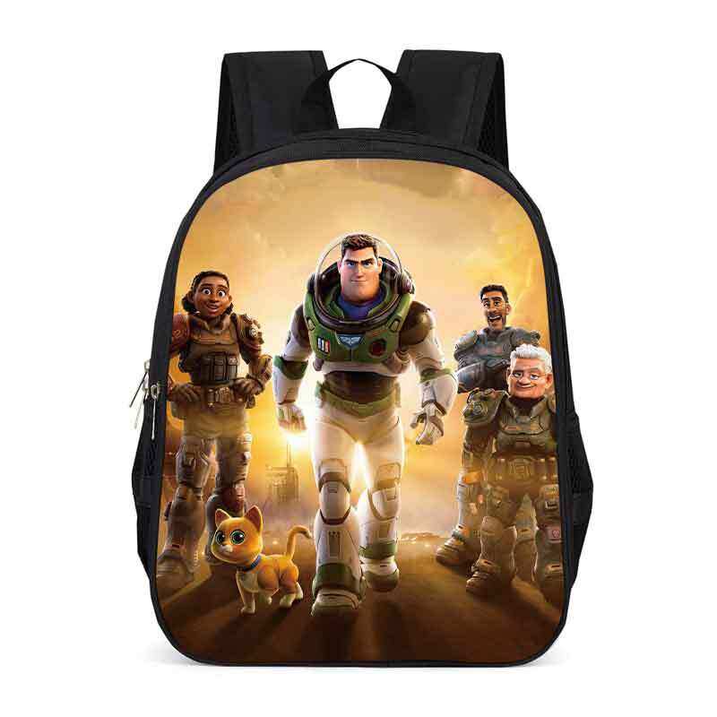 HS Buzz Lightyear schoolbag for children and boys, single-layer shoulder bag for girls and children, lightweight 15 inches
