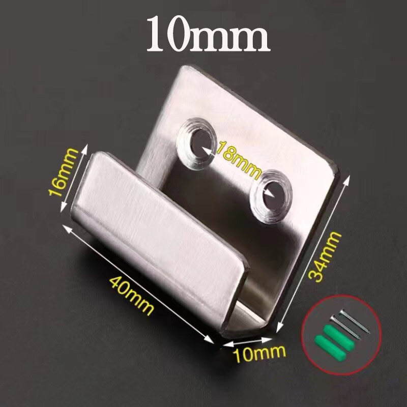 4 cái thép không gỉ phẳng J móc treo đồ Gạch gốm biển quảng cáo bảng trưng bày chủ gắn tường móc trọng tải lớn chân đế
