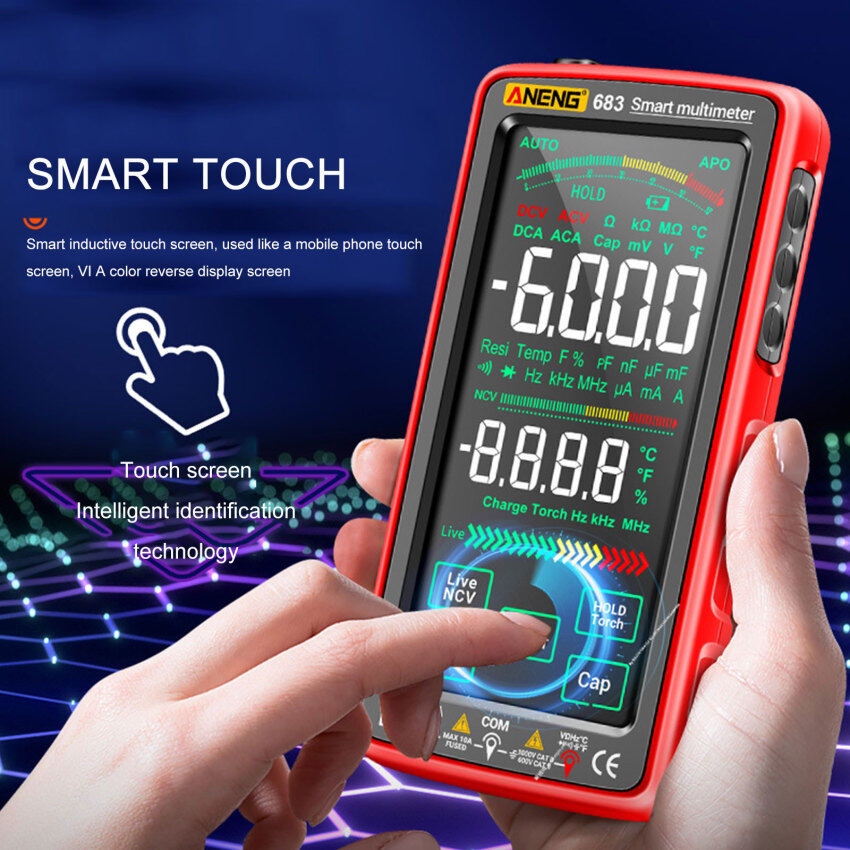 ANENG 683 Smart Digital Multimeter Electrical Capacitance Meter Hz Ohm Diode Tester 6000 Counts AC/DC Measuring Tools