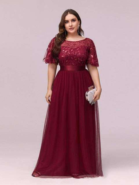 plus size glitter gown
