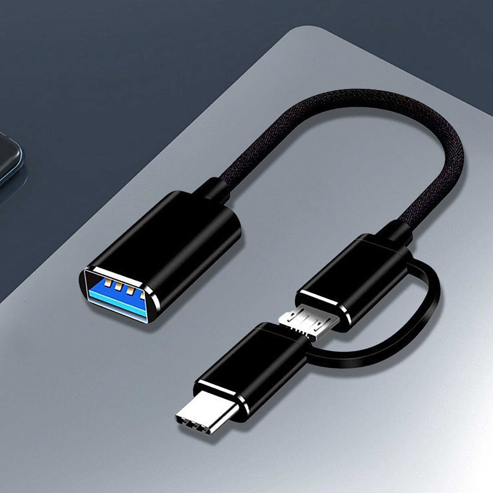 USB C To USB Adapter 2 In 1 Adapter Cable. Micro USB Type C Male To USB