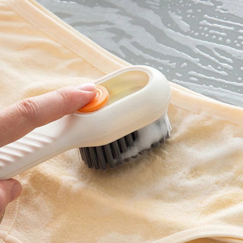 Long Handle Controllable Liquid Shoe Brush Automatic Drainage Deep Cleaning Soft Hair Washing Brush Household Cleaning Tool