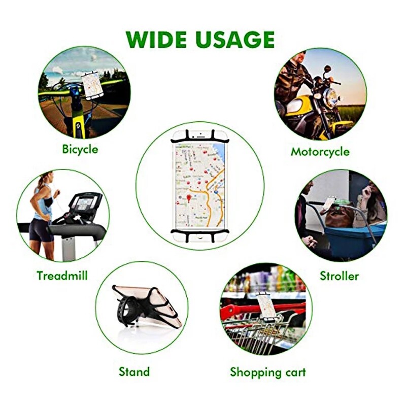 Universal Silicone Bicycle Mobile Phone Handlebar Stand Mount Holder