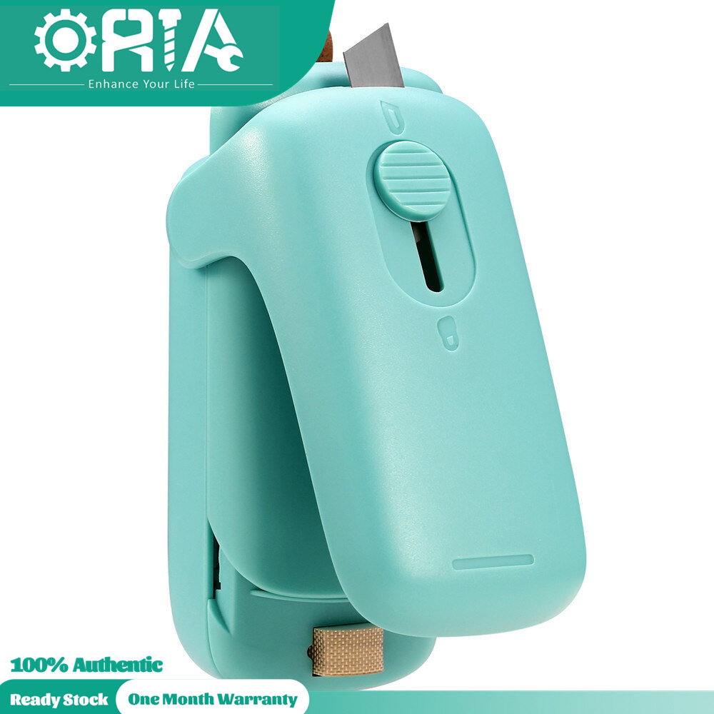 ORIA Mini Bag Sealer, Handheld Vacuum Sealers, 2 in 1 Portable Sealer and Cutter, Bag Sealer Heat Seal, Heat Sealer for Plastic Bags, Food Storage