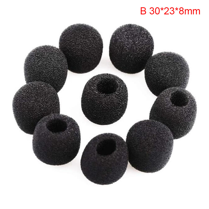 LLENG 10Pcs Mini Microphone Cover Headset Replacement Foam Mic Cover Windshield