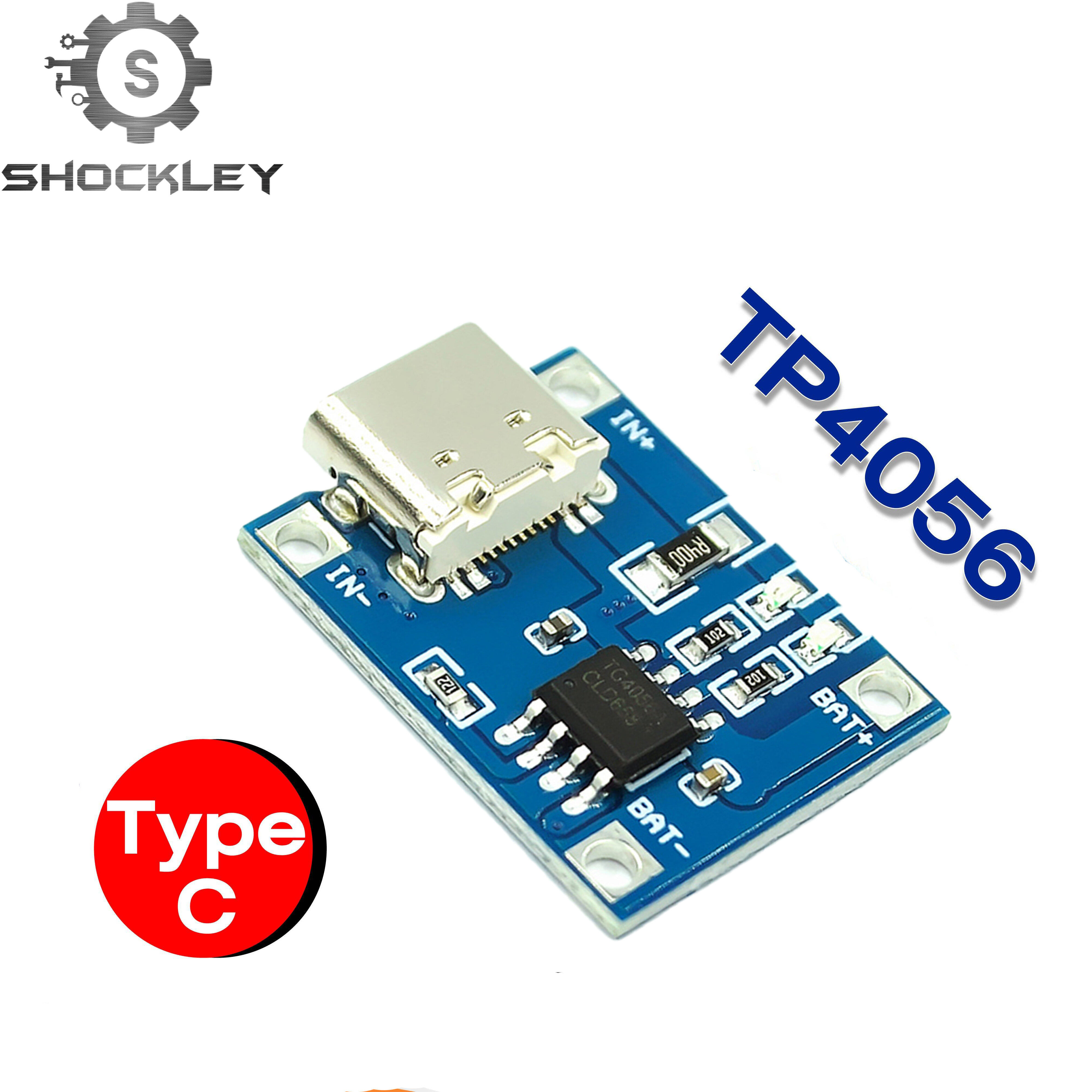 Shockley Mô-đun TP4056 Bộ Sạc Pin Lithium Pin Lithium 18650 3.7V 5V 1A MICRO USB USB-C USB Mini Pin Bảo Vệ Kép Mô-đun Sạc