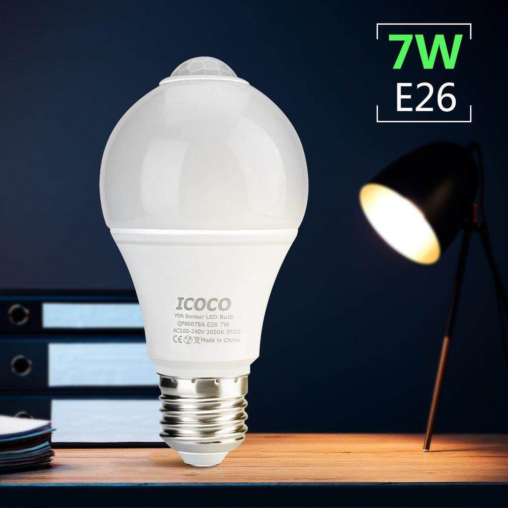 GGSHOP ICOCO 6 CẢM BIẾN Chuyển Động Cảm Biến Bóng Đèn LED Đèn Bóng Đèn E26 7 W 3000 K cho Cửa Nhà Để Xe