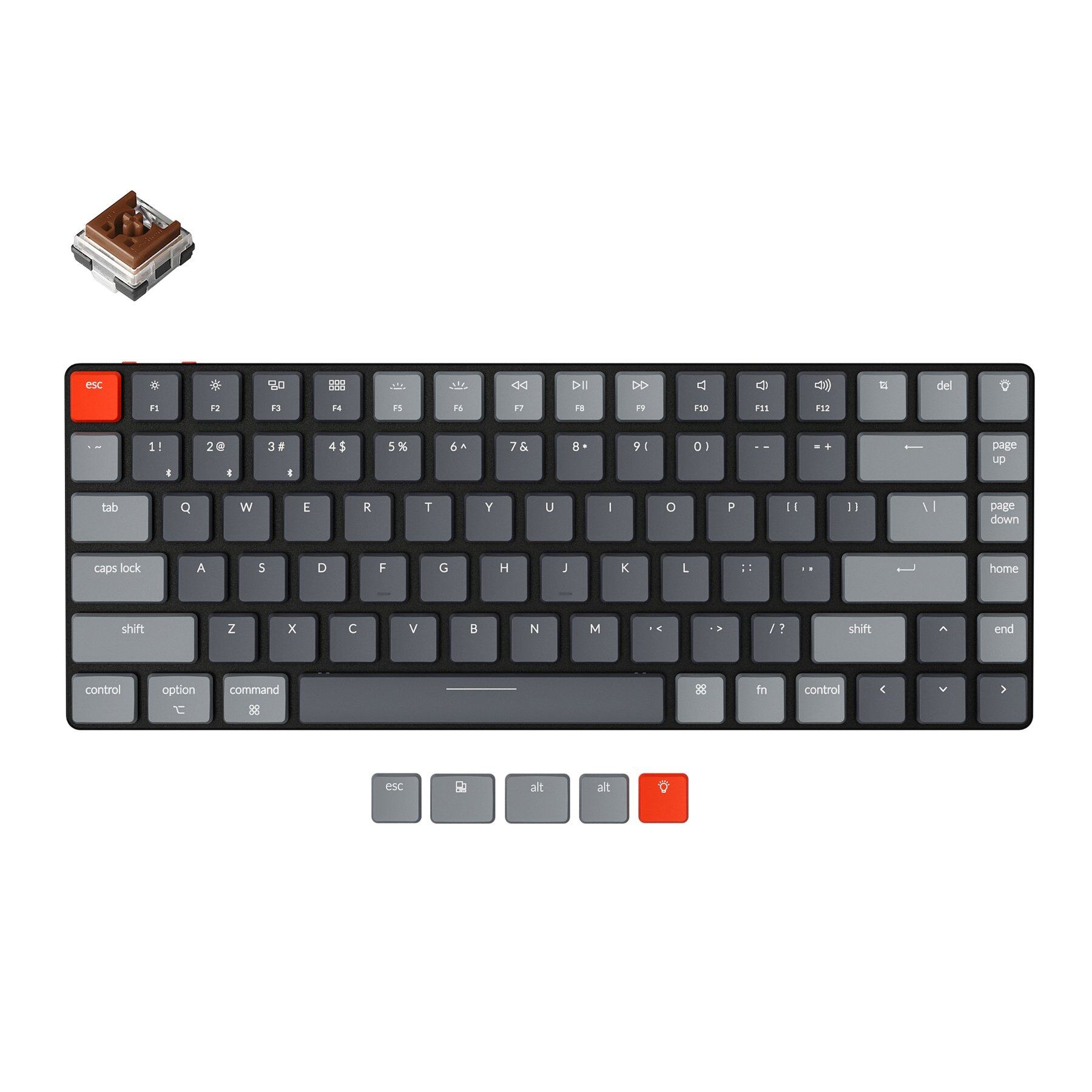 Keychron Bàn Phím Cơ Cấu Thấp Không Dây Siêu Mỏng K3 Công Tắc Quang Học Có Thể Thay Thế Nóng Đèn Nền Màu Trắng Cho Mac Windows