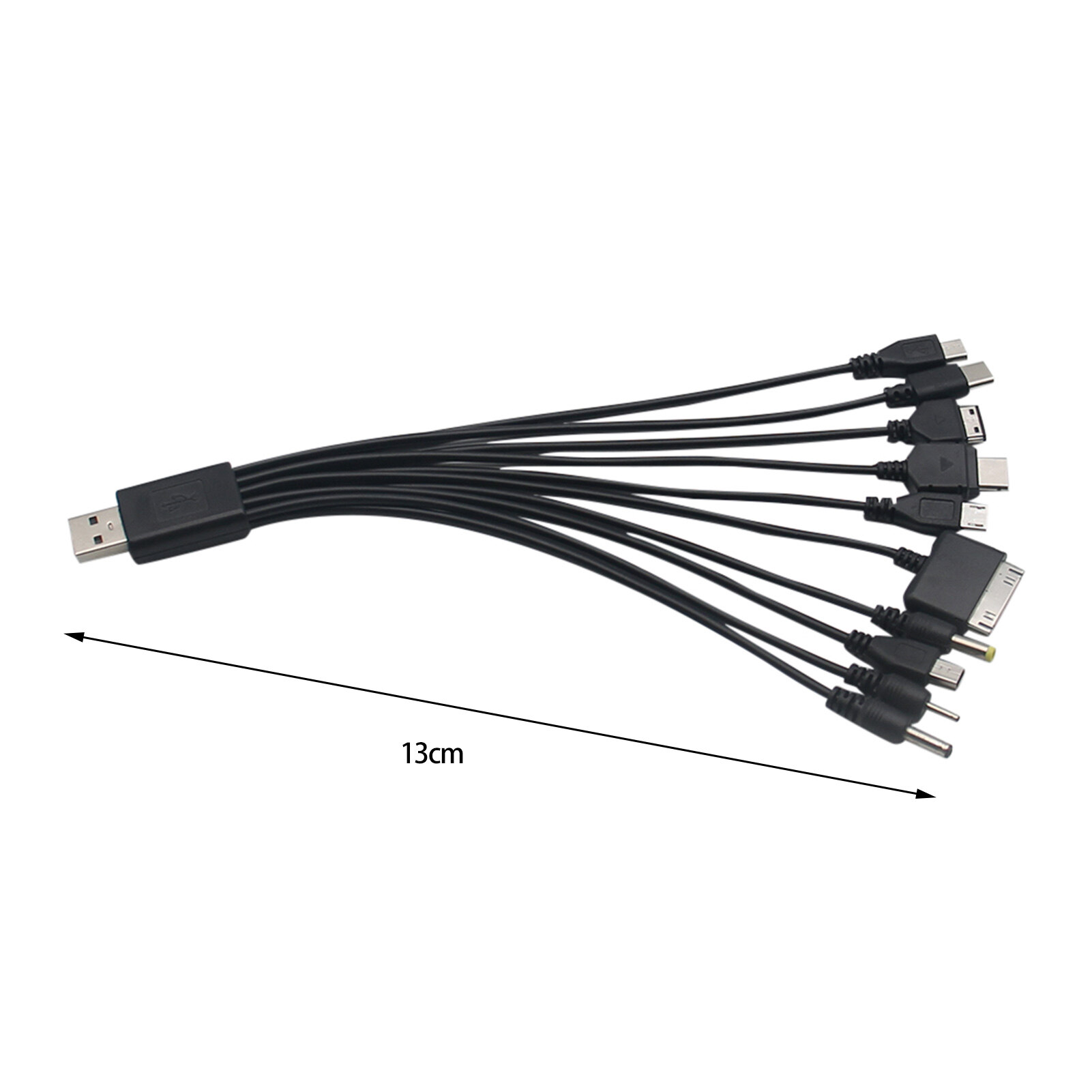USB Data Cable 1 Drag 10 Multifunctional Plug Play Widely Compatible Charge USB Multi Charger Data Cord for Home USB Charging Cable