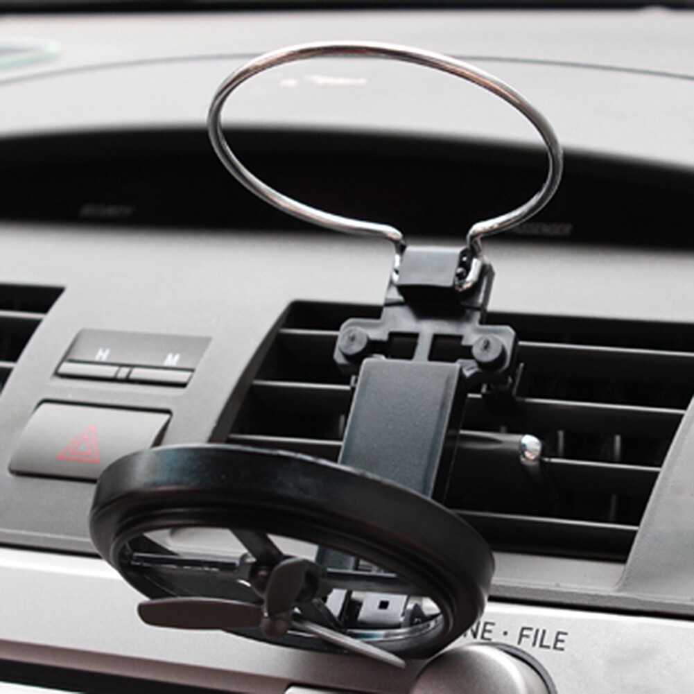 Air Vent Car Foldable Cup Holder Outlet Beverage Drink Bottle Rack with Fan