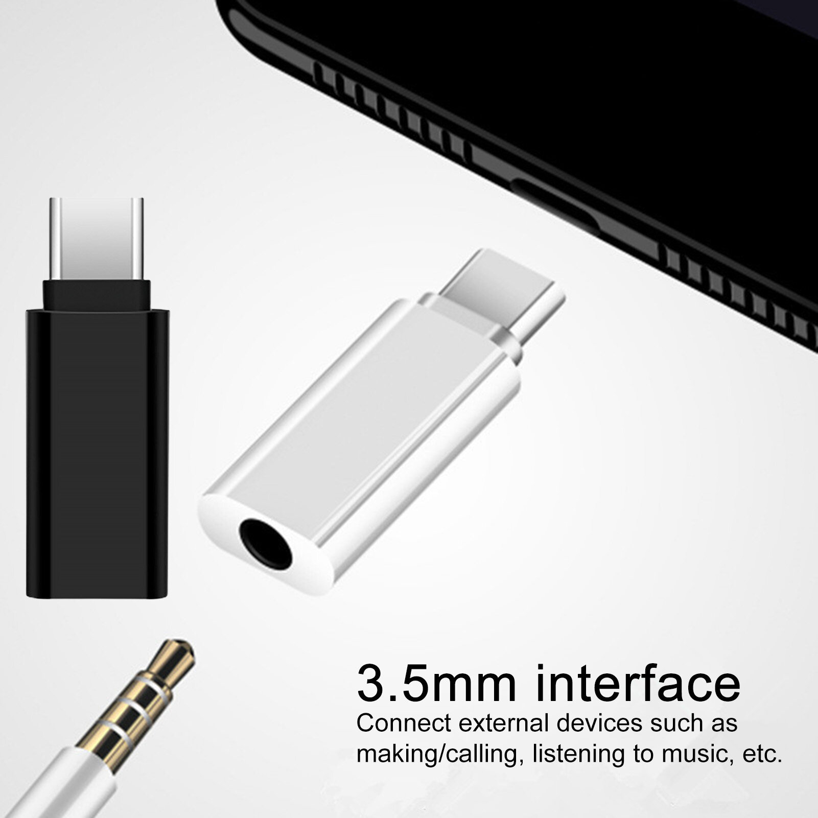 Zhanxing Audio Adapter Professional Universal Multifunctional High Fidelity Sound Stable Signal Audio Conversion Portable Type-C USB-C to 3.5mm Headphone Jack Converter for External Microphone Headphone Converter Stable