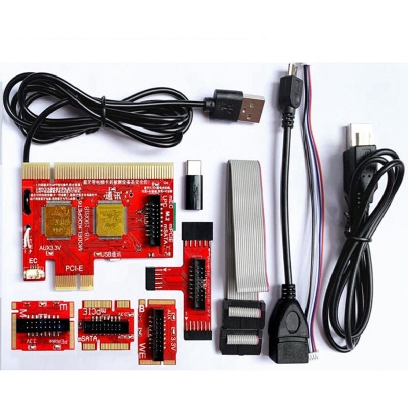 V8 Multifunction Laptop and Desktop PC Card Universal Post Diagnostic Test Card Debug Multifunction Test Card Support PCI,PCI-E,LPC,Mini,MSATA